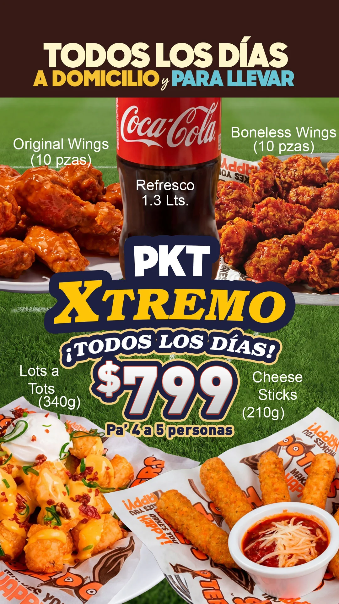 Promoción exclusiva de Hooters Delivery: Disfruta todos los días de PKT Xtremo
